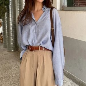 DAZY Button Up Drop Shoulder Shirt